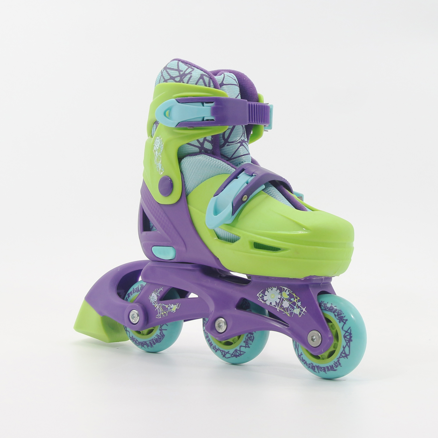 Neue Rollschuhe für kleine Kinder, konvertiert von Tri-Wheel in Inline-Skates